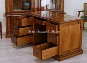 Classic style inlaid study desk handcrafted in solid wood